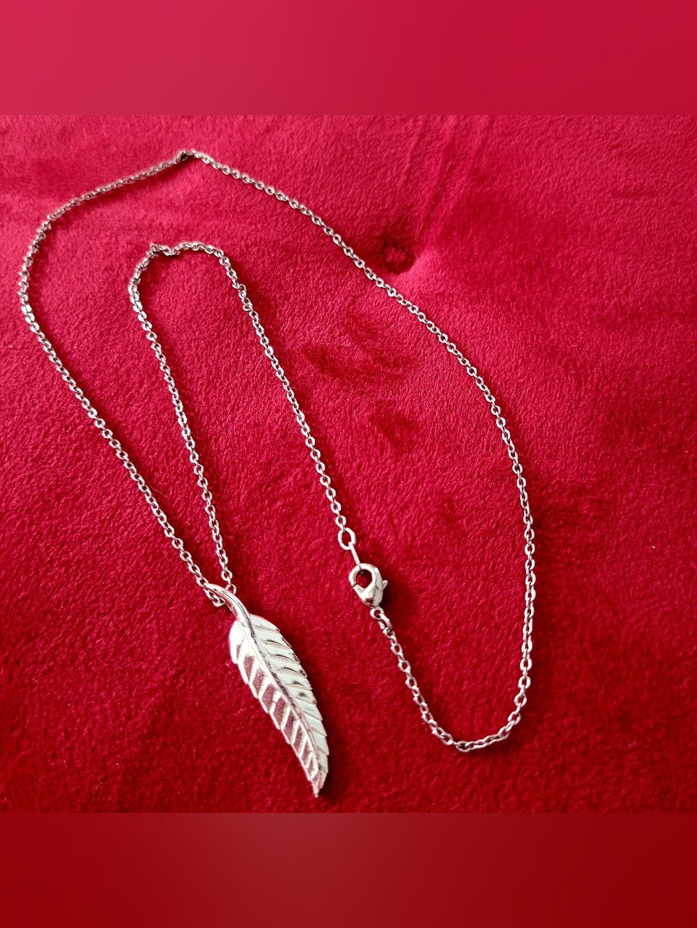 Silver Feather Necklace